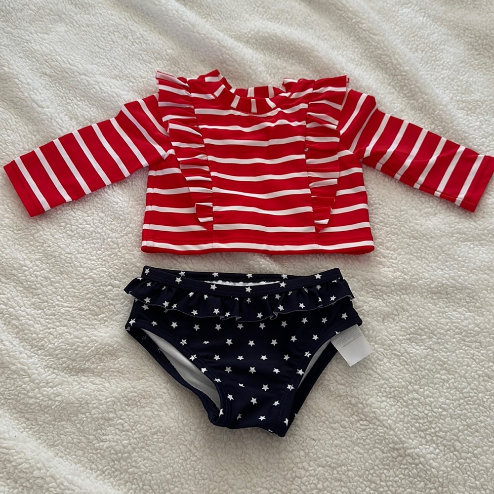 JANIE AND JACK Rash Guard Set 0-3 months